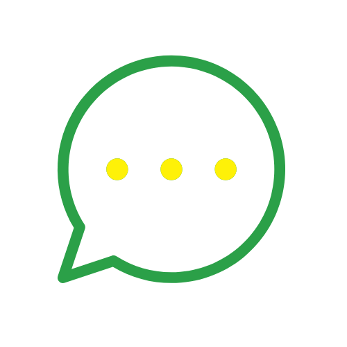 Jet Brite Car Wash brand green and yellow graphic message bubble with three dots