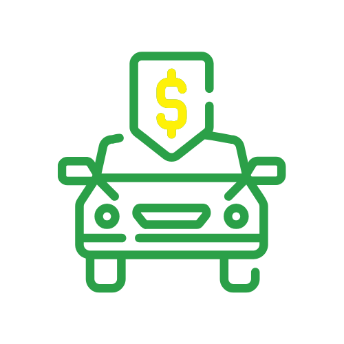 Jet Brite Car Wash brand green and yellow graphic car with price tag overhead