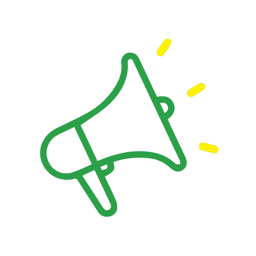 Jet Brite Car Wash brand green and yellow graphic megaphone announcement