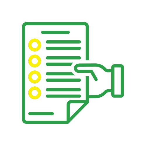 Jet Brite Car Wash brand green and yellow graphic hand holding a form