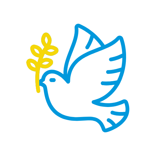Rocket Express Car Wash brand blue and yellow graphic dove carrying olive branch